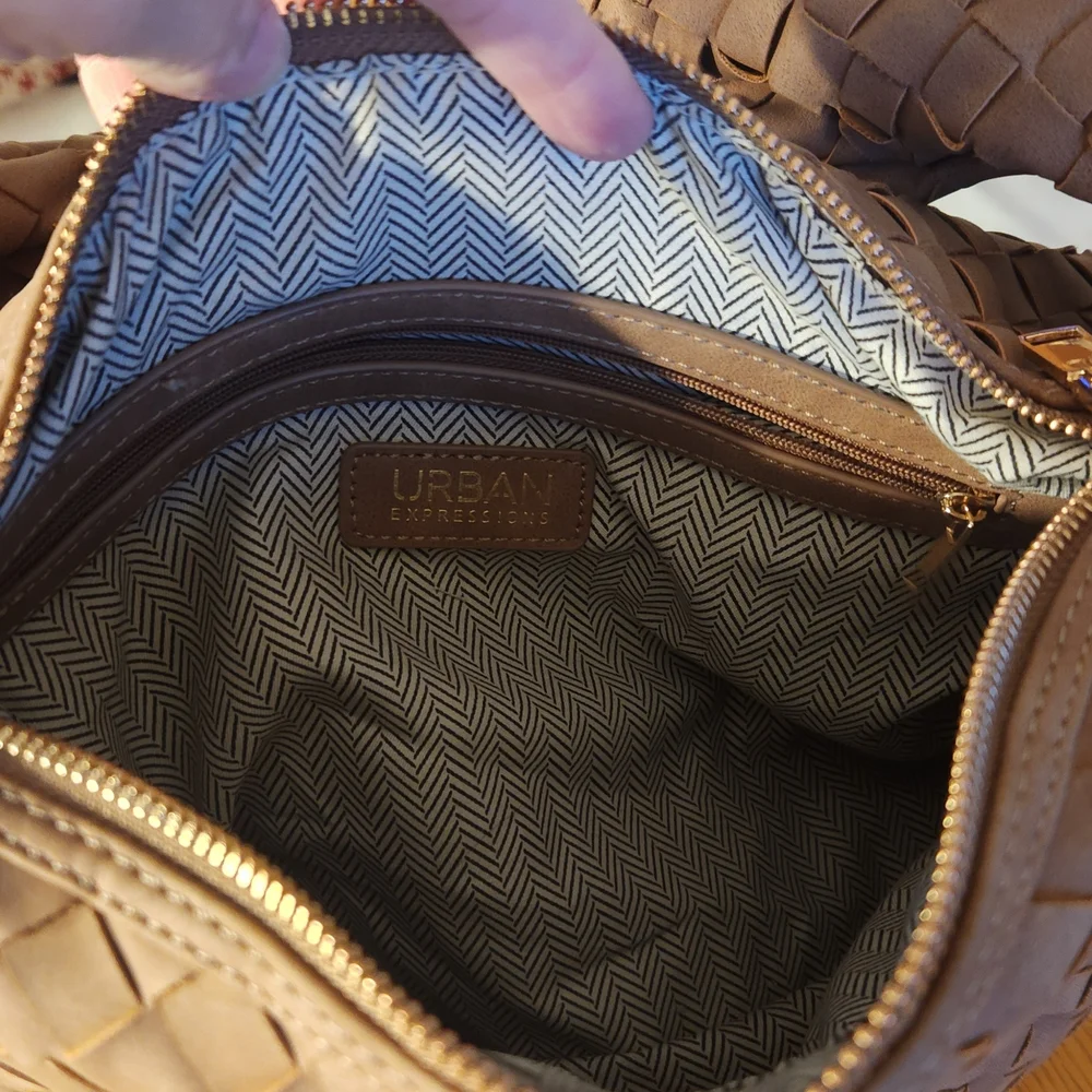Urban Expressions Tan Woven Hobo Bag - Picture 11 of 12